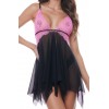 IVRESSE nuisette babydoll rose et noir