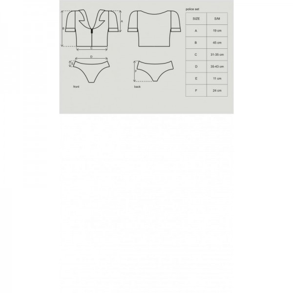 Costume Police set 6 pièces - Noir