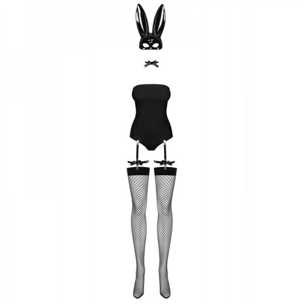 Bunny body Costume de  5 pcs - Noir