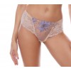 MAUVE tanga  beige rosé avec des broderies