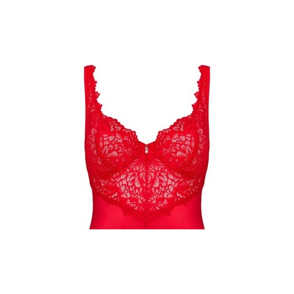 Nuisette rouge AMOR CHERRIS  string assorti
