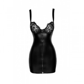 Mini-robe F254  sexy Powerwetlook   - Noir Handmade