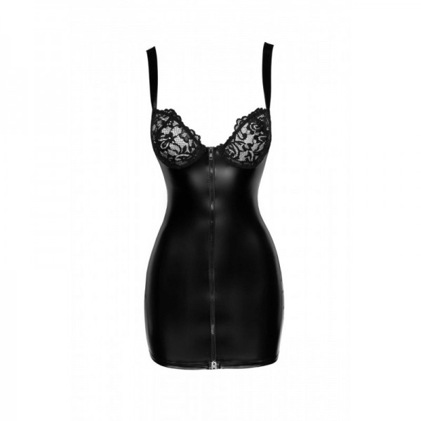 Mini-robe F254  sexy Powerwetlook   - Noir Handmade