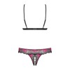 Ensemble 2 pcs  ouvert TULIA - Noir & Fuchsia