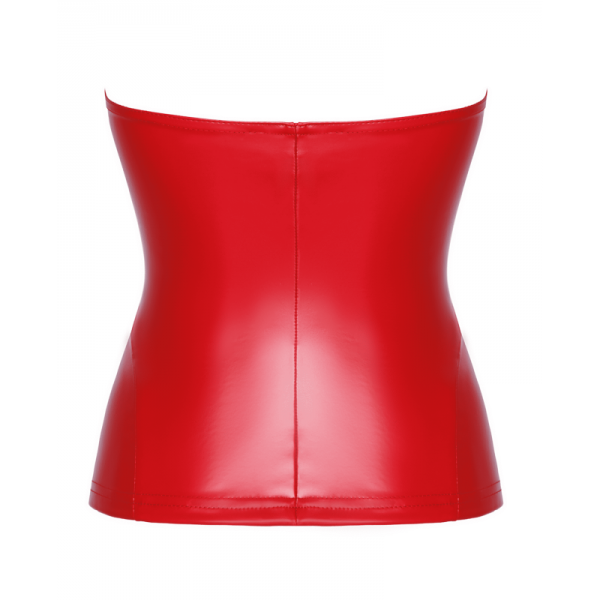 Corset Rouge F355 MYSTERIA  - Noir Handmade