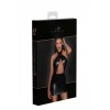 Robe bustier F255 dos nu wetlook  - Noire Handemade
