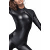 Combinaison F162 intégrale Powerwetlook avec leash et fermeture éclair bidirectionnelle - Madonna Lingerie