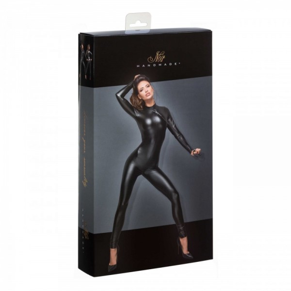 Combinaison F162 intégrale Powerwetlook - fermeture éclair bidirection - Noir Handmade