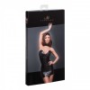 Mini-robe F172 en Powerwetlook avec bonnets en éco-cuir  - Madonna Lingerie