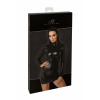 Mini robe manches longues F330 Chimeria  wetlook  -Noir Handmade