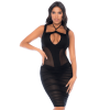 Robe noire semi transparente dos nu -