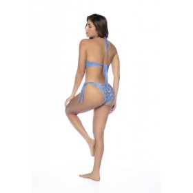 Bikini 2 pièces bleu et blanc