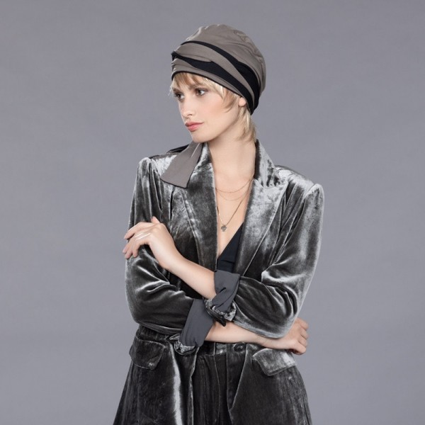 Foulard chimio AMA Black & Taupe
