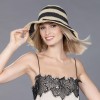 SAN REMO Chapeau turban noir et blanc en rafia