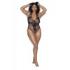 Body résille fleuri 1115X Noir