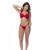 Maillot de bain deux pièces push-up Rouge