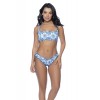 Maillot de bain deux pièces Bleu imprimé œillets