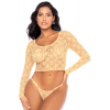 Ensemble lingerie dentelle Yellow – Crop top & string sexy femme