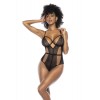 Body noir semi transparent élégant