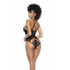 Body noir semi transparent élégant