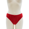 Culotte rouge en dentelle avec nœud en satin