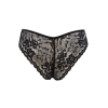 Culotte noire en dentelle avec nœud en satin