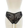Culotte noire en dentelle avec nœud en satin