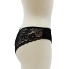 Culotte noire en dentelle avec nœud en satin
