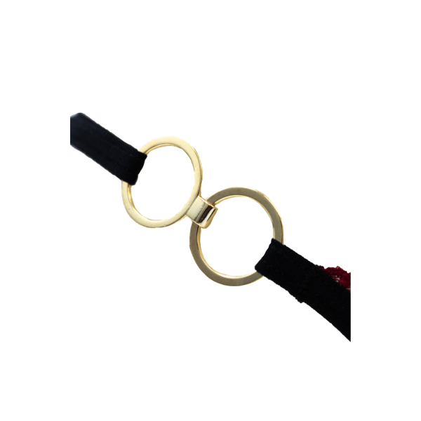 String bordeaux avec anneaux détachables
