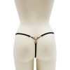 String noir avec bijou perle & strass dorés