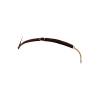 String en dentelle marron ouvert avec chaînes dorées