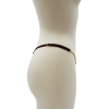 String en dentelle marron ouvert avec chaînes dorées