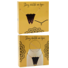 String en dentelle marron ouvert avec chaînes dorées
