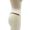 String en dentelle taupe ouvert avec chaînes dorées