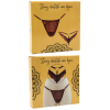 String couleur taupe (marron) en dentelle avec bijou cœur doré