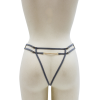 String gris ouvert  avec bijou couleur aléatoire et chaîne dorée