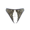 String gris ouvert  avec bijou couleur aléatoire et chaîne dorée