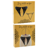 String gris ouvert  avec bijou couleur aléatoire et chaîne dorée