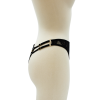 String noir ouvert avec bijou couleur et chaîne dorée