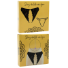 String noir ouvert avec bijou couleur et chaîne dorée