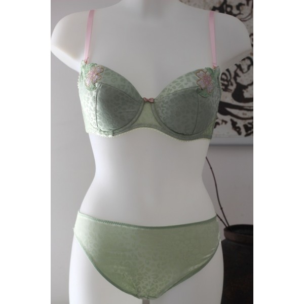 Tendre Satin Push - up vert tendre