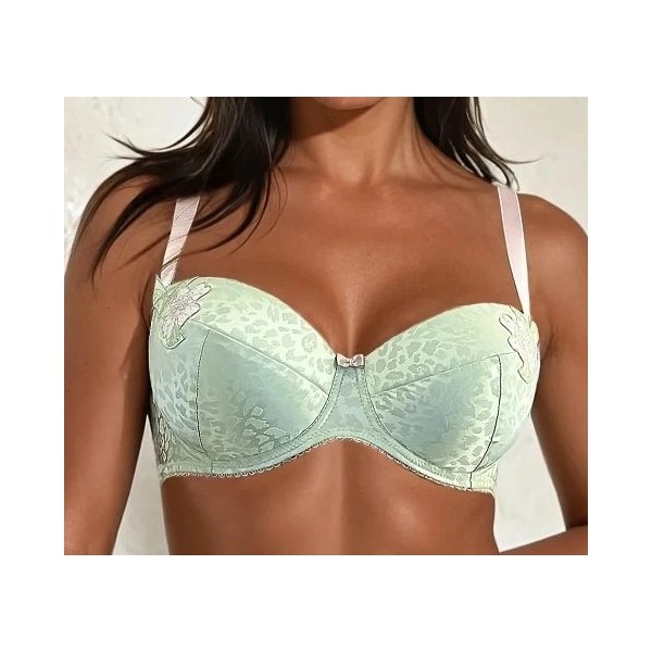Tendre Satin soutien gorge (padded) vert tendre Grande taille