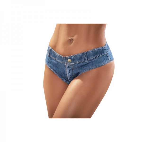 Micro Mini Short 105 Chambray Bleu