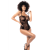 body résille noire dentelle illusion corset