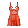 838 BAB - Babydoll rouge & string assorti