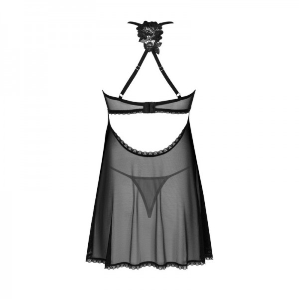 Babydoll et String noire LATINESA