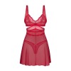 Cupide Desir babydoll et String - Rouge