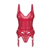 CUPIDE DESIR corset et string - Rouge