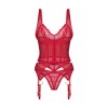 CUPIDE DESIR corset et string - Rouge