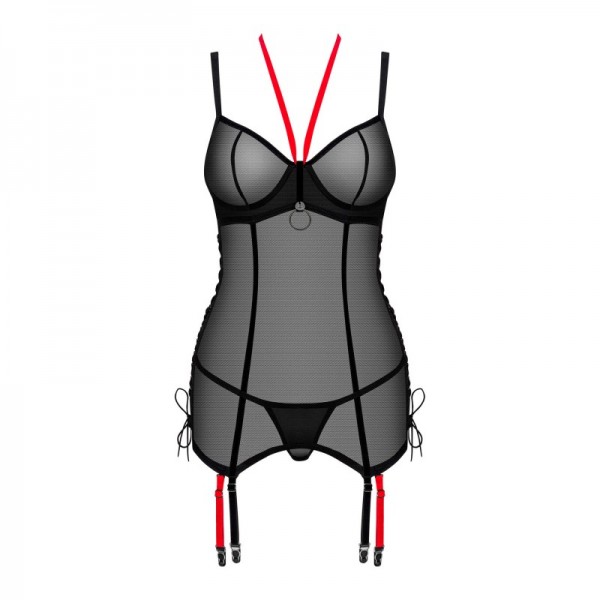 GLANDEZ guêpiere & string noir
